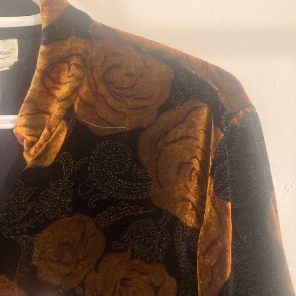 Vintage Floral Velveteen Blazer - Picture 3 of 5